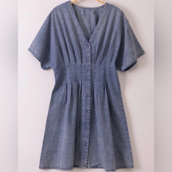 Very J Dresses & Skirts - Classic Denim Button-Front Women’s Dress